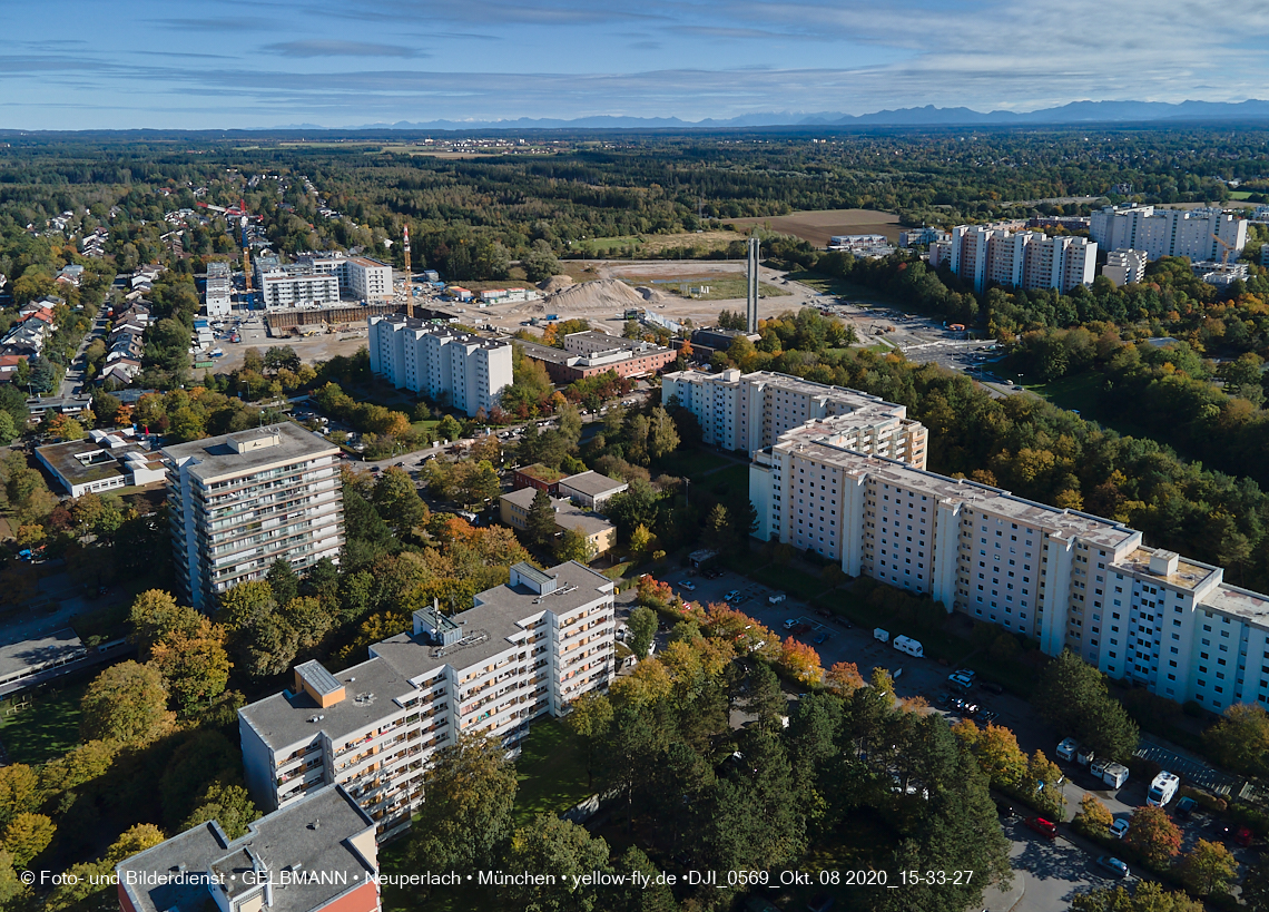 08.10.2020 - Baustelle Alexisquartier und Umgebung in Neuperlach